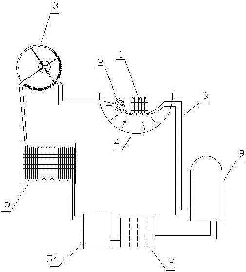 Solar heat energy power system based on eccentric turbine