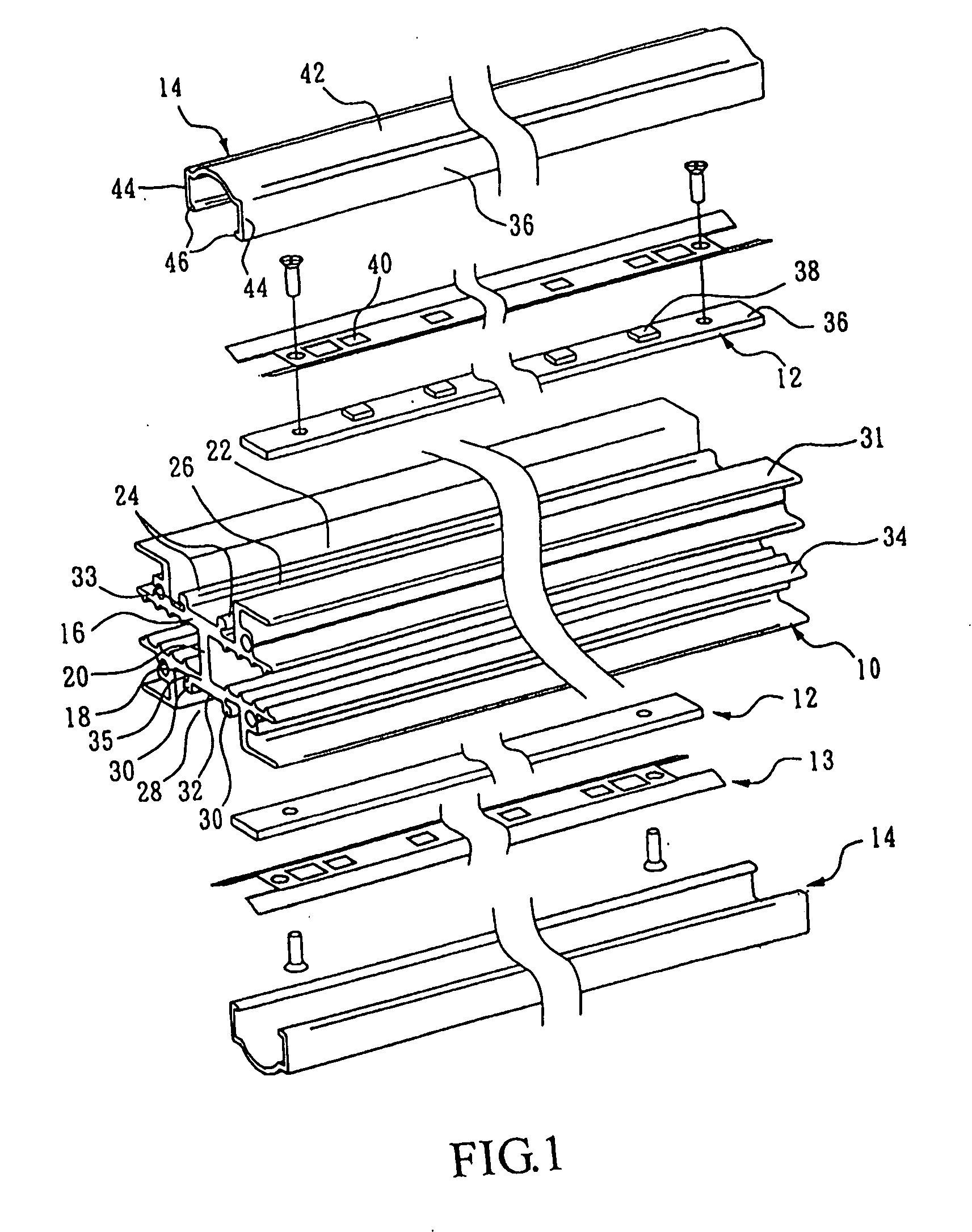 LED illumination device having two sides illumination