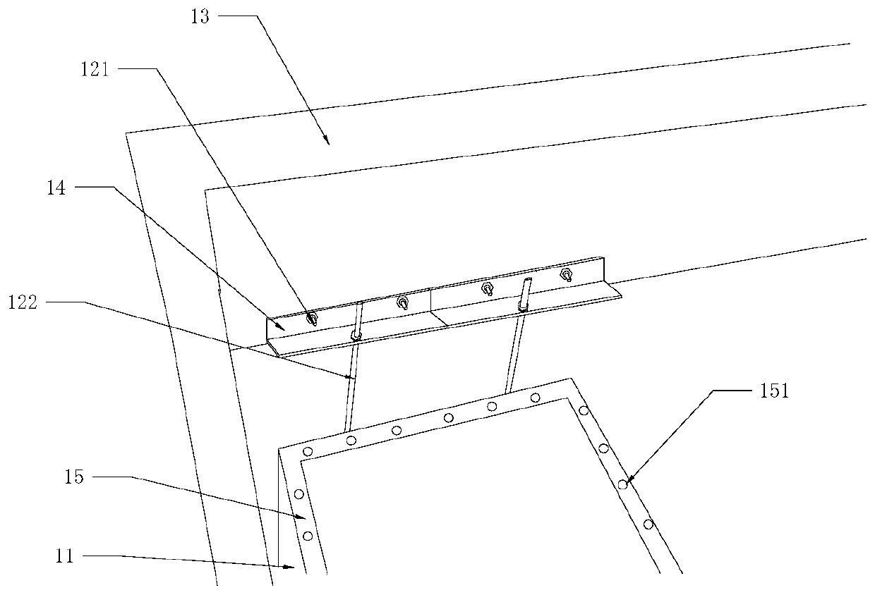 A method for installing a super-large cross-section metal air duct in a vertical shaft