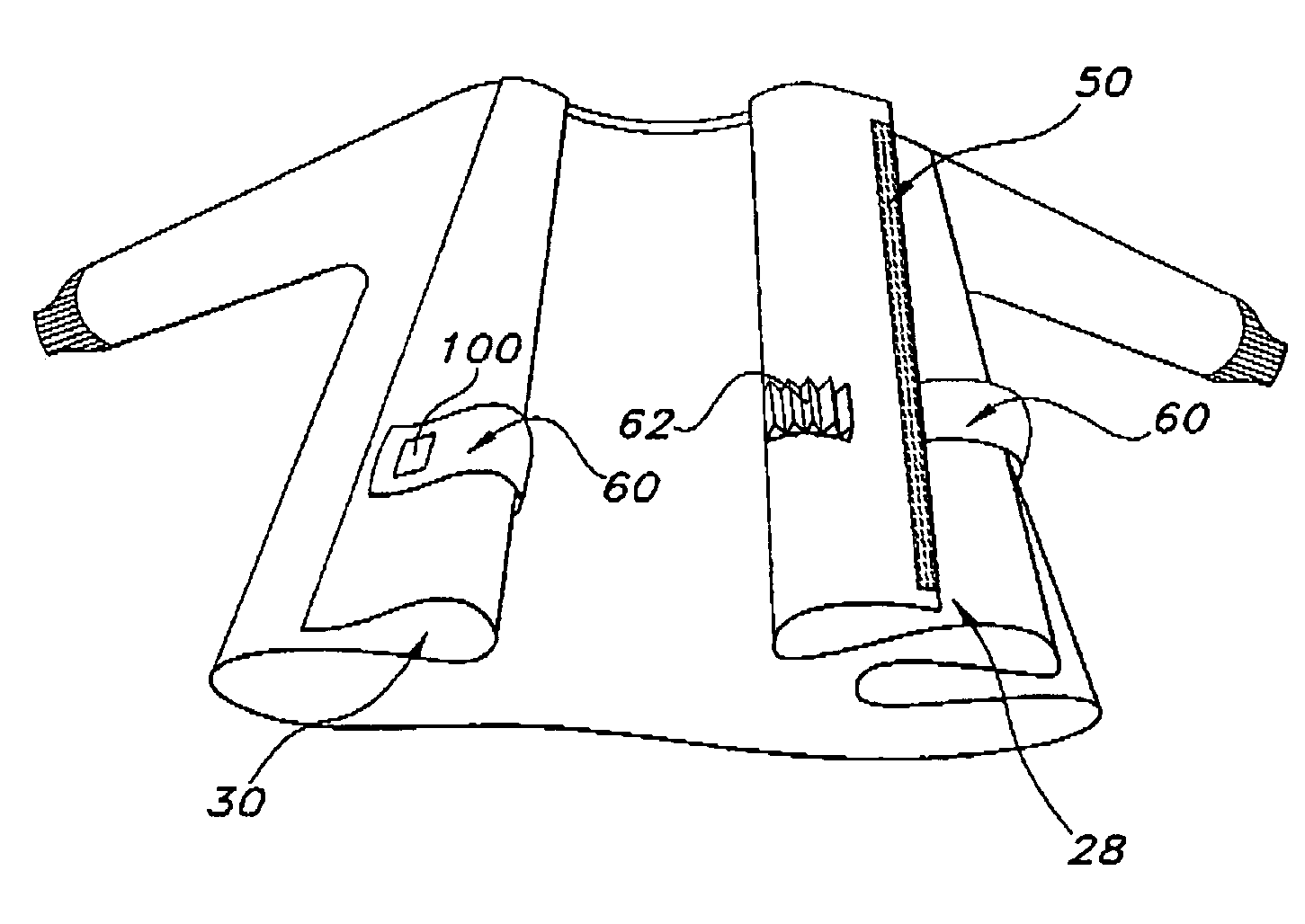 Surgical gown donned through the self-assisted use of inflatable chambers