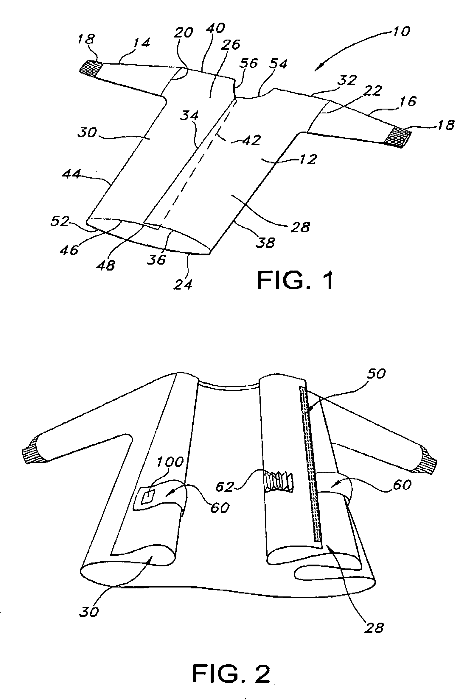 Surgical gown donned through the self-assisted use of inflatable chambers