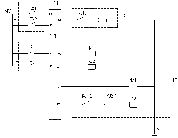 Inching gear engagement controlling device