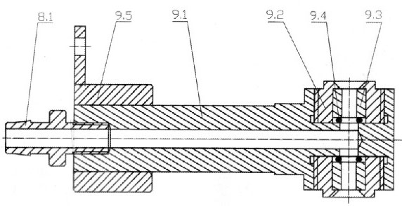 Convenient probe of detonating fuse manufacturing machine