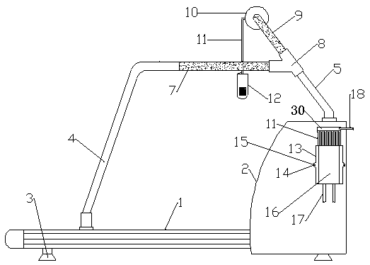 A treadmill exercise testing machine suitable for first aid and use method thereof