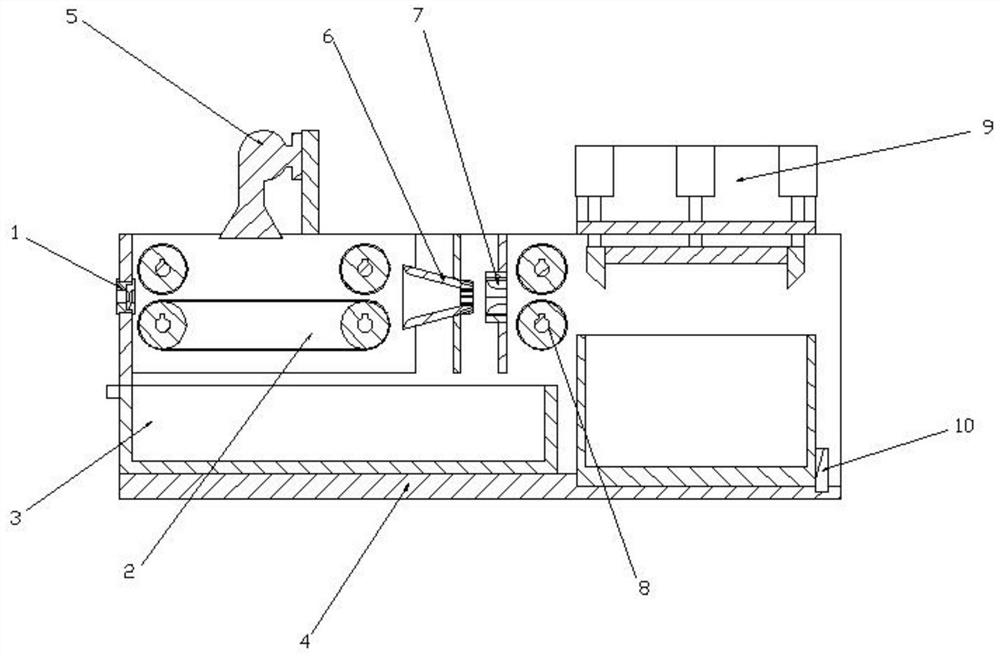 Wicker peeling device for wickerwork and working method of wicker peeling device