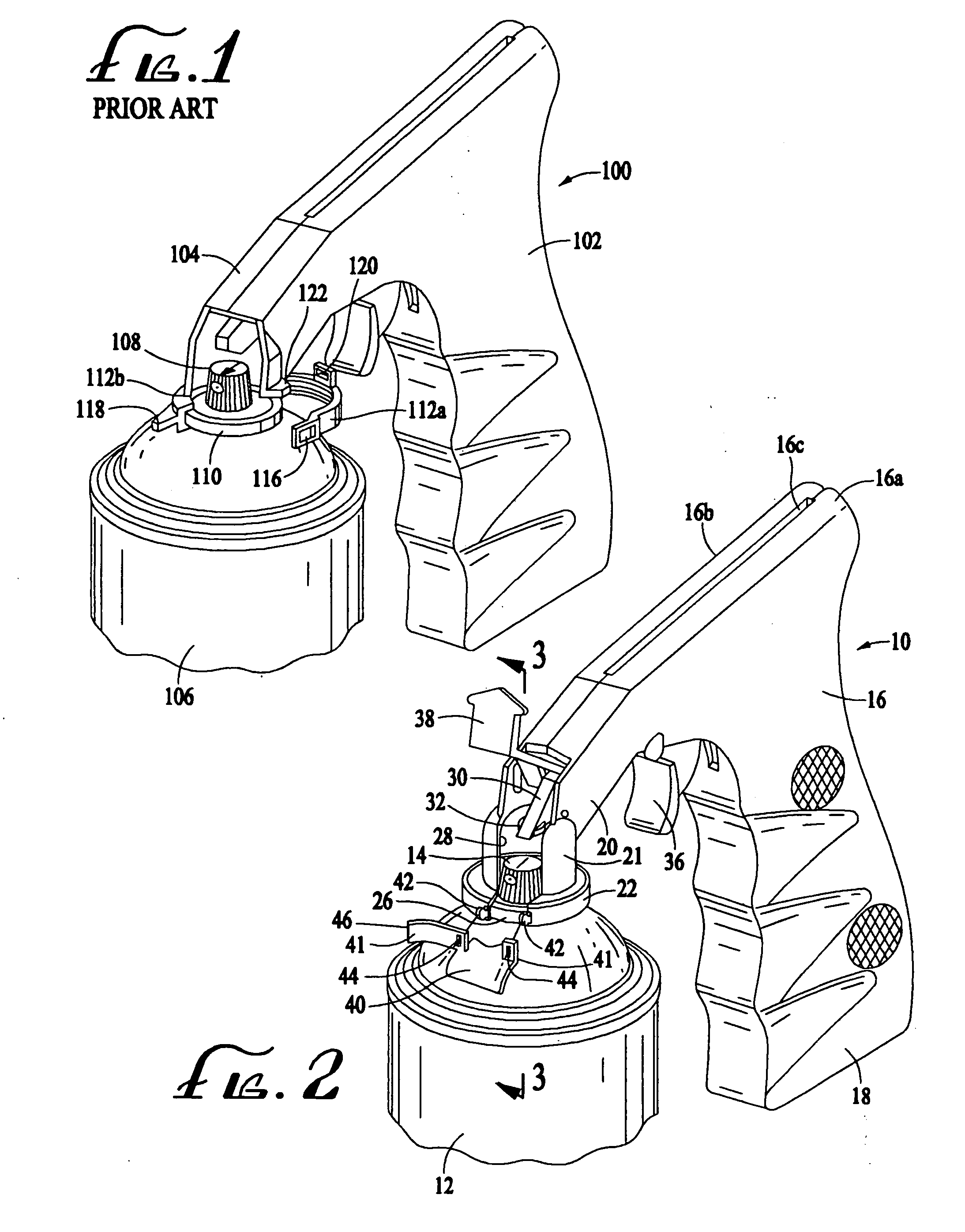 Spray can holding and actuating device