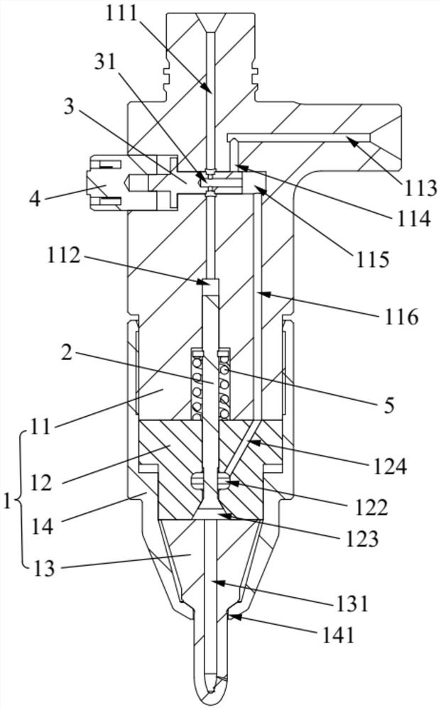 Dual-fuel injector and ship