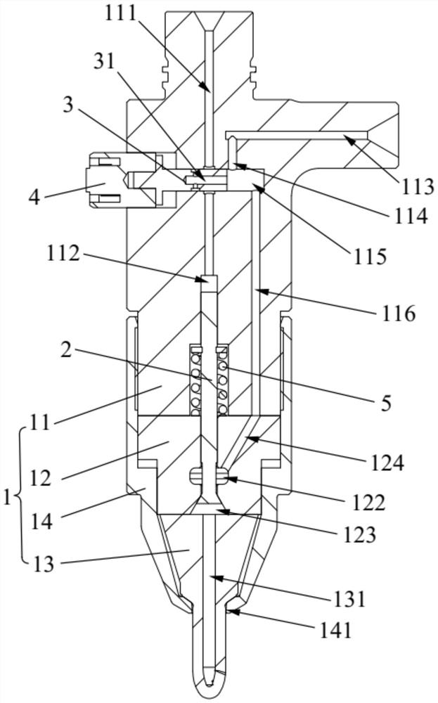 Dual-fuel injector and ship