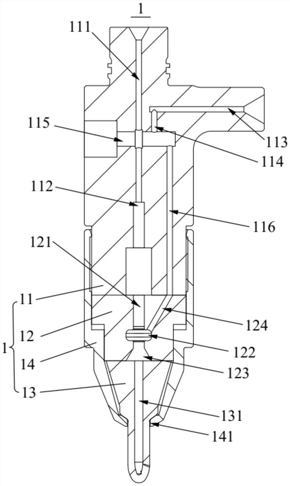 Dual-fuel injector and ship