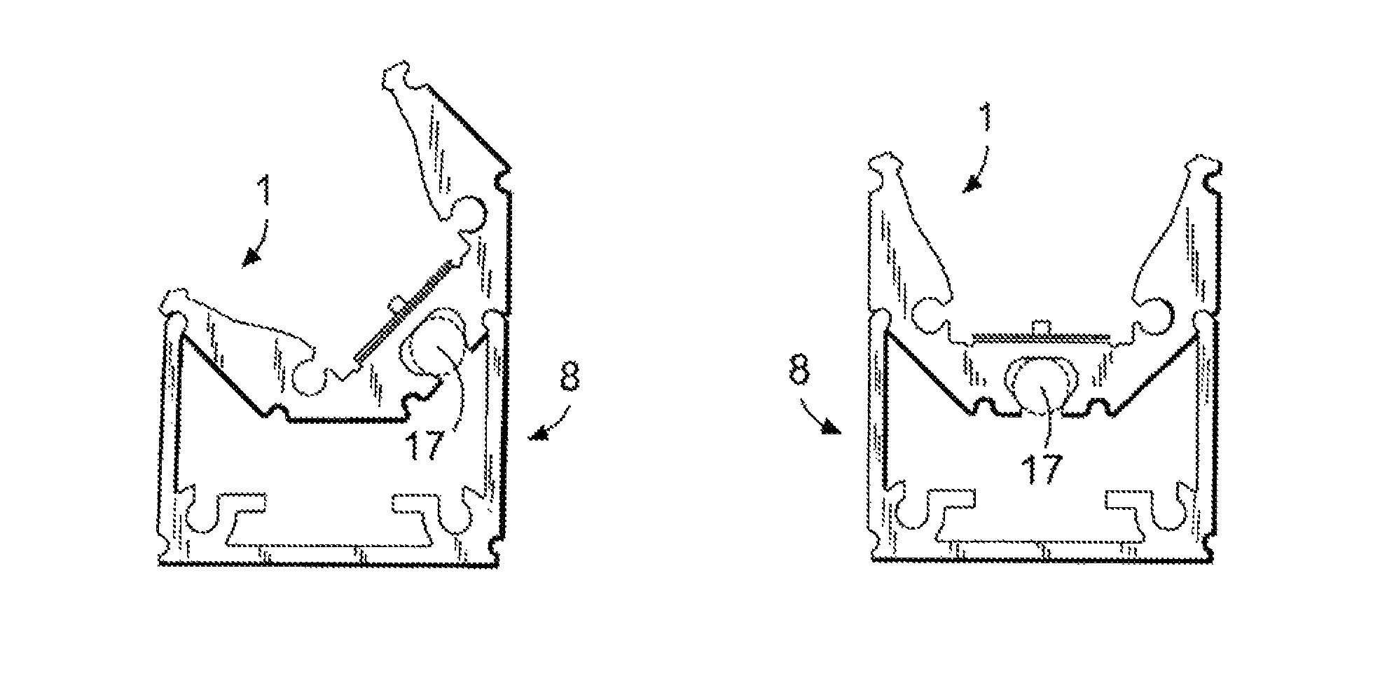 Mounting rail for a lamp