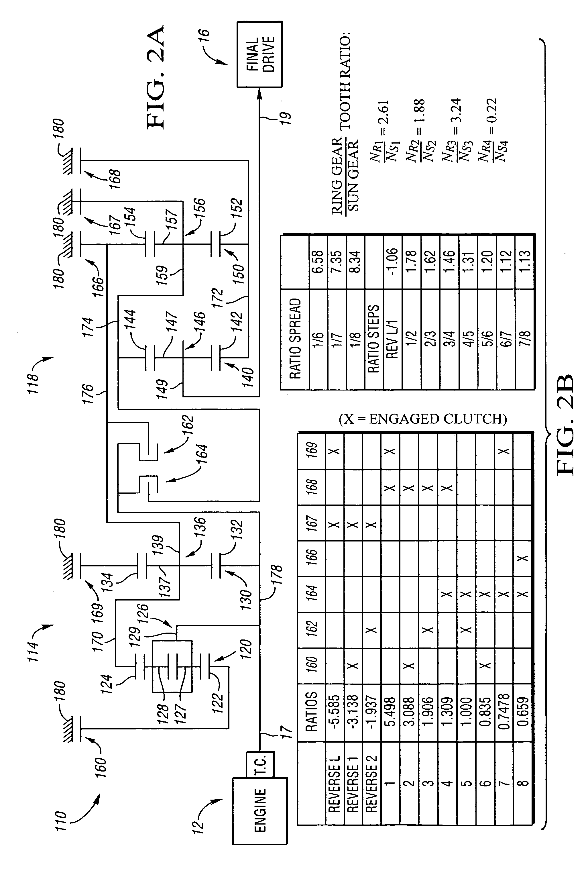 Eight-speed transmissions with four planetary gear sets