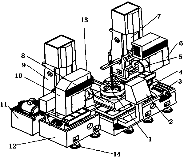 A kind of machine tool and operation method for drilling and processing porous cylindrical workpiece