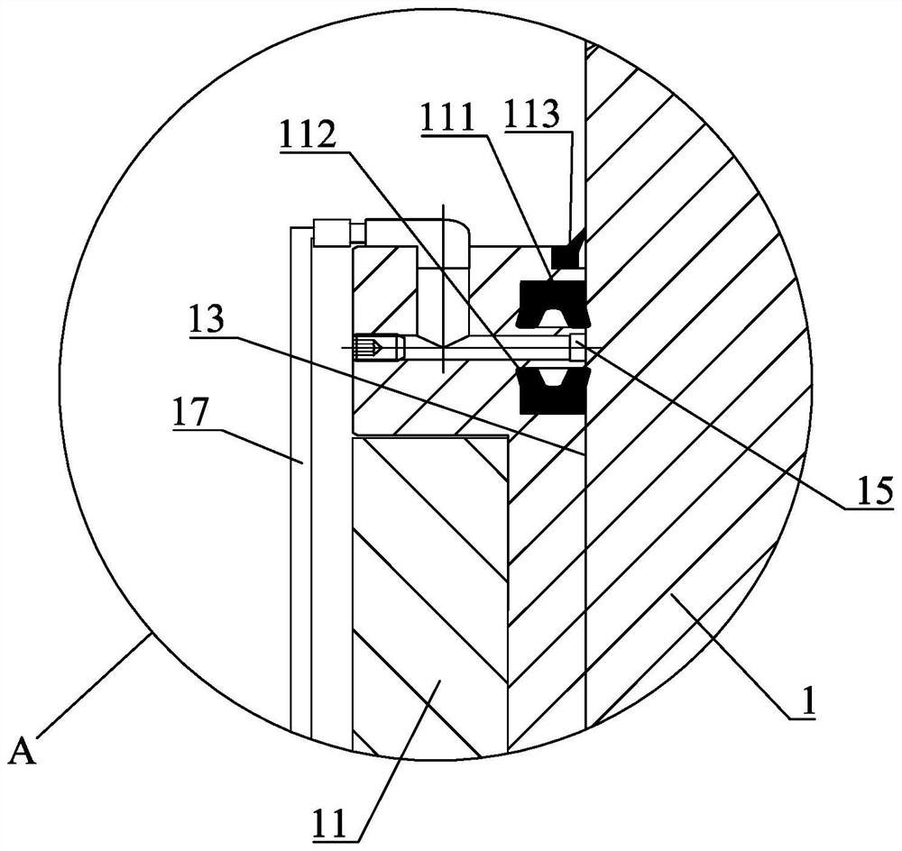 Guide pillar structure with good lubricating effect and stone cutting machine