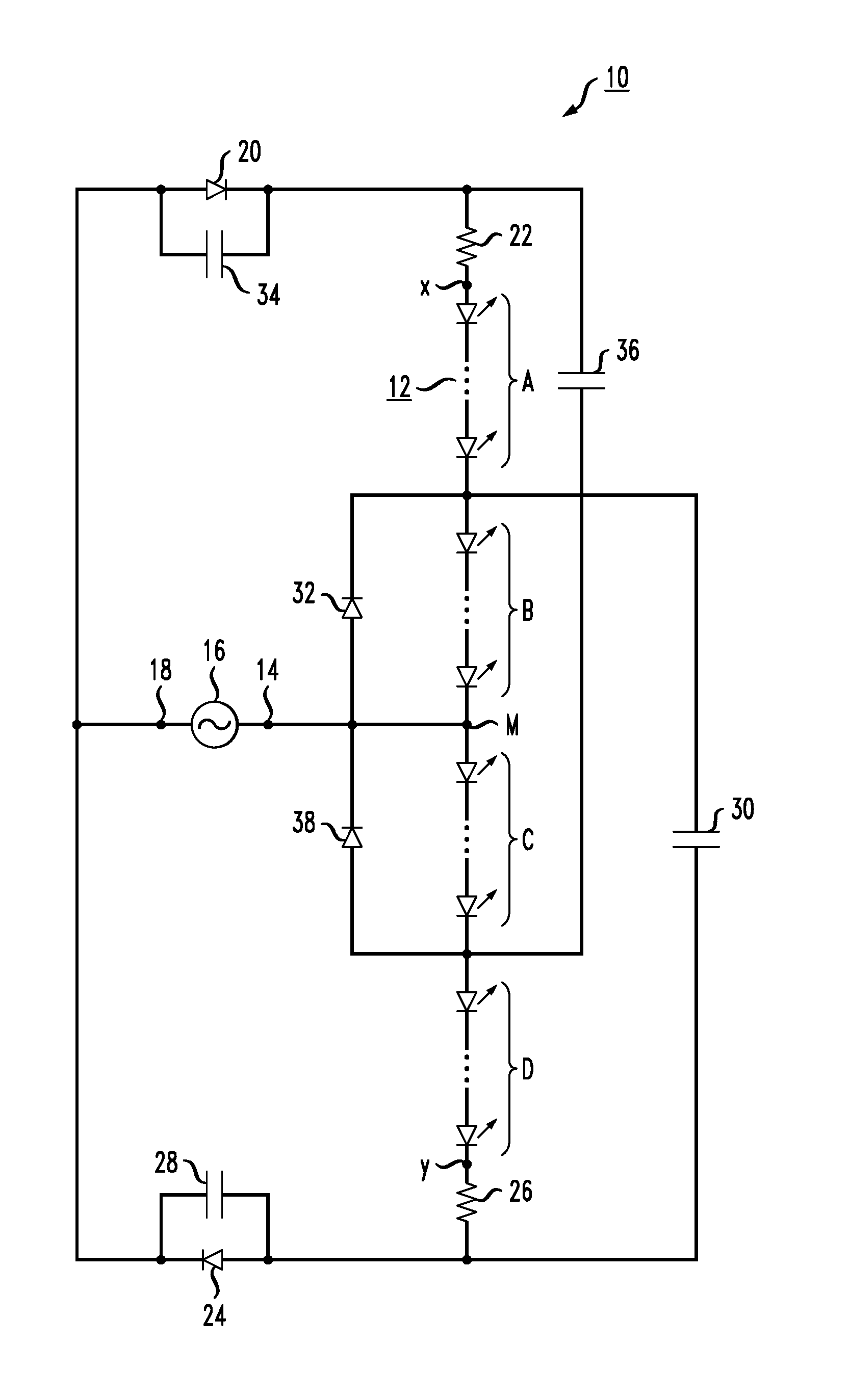 Ac-powered LED light engine