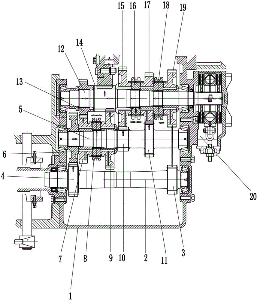 Gear-shifting mechanism of harvester