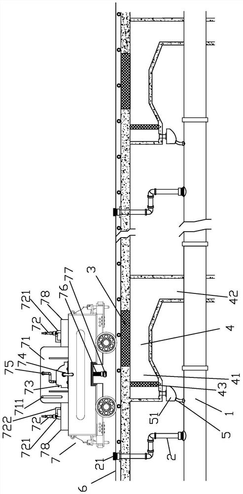 Rainwater greening irrigation system and construction method thereof