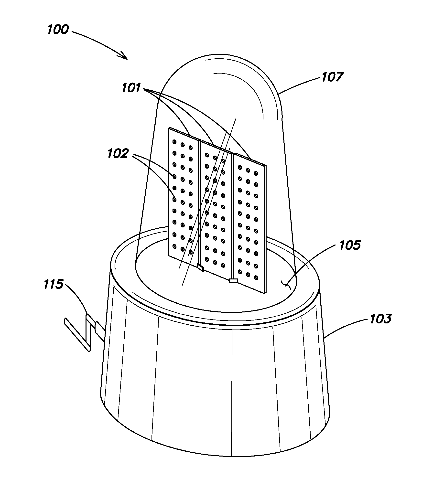 Lamp with orientable lighting source