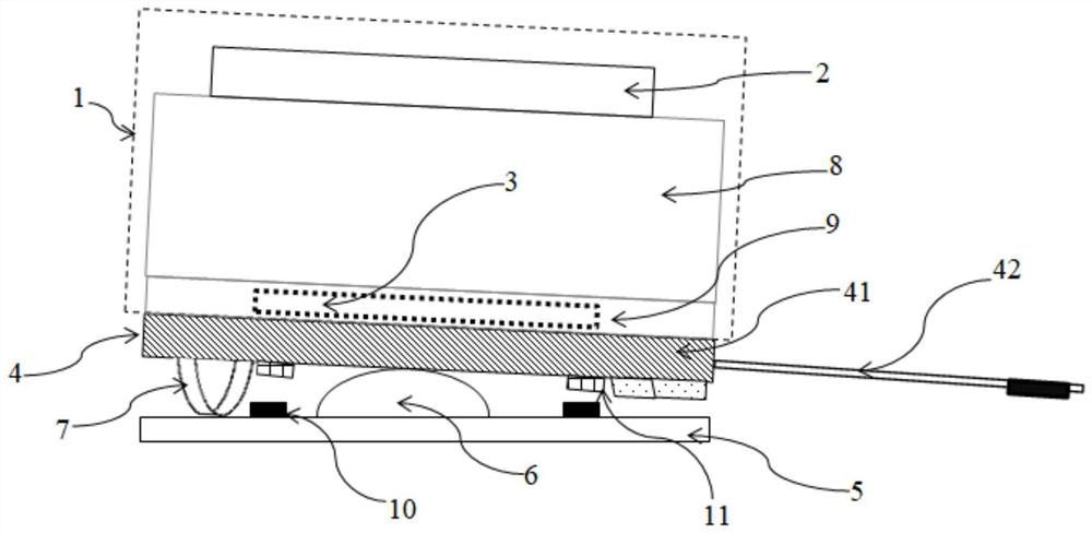 Camera module, angle control method and device of electronic equipment and electronic equipment