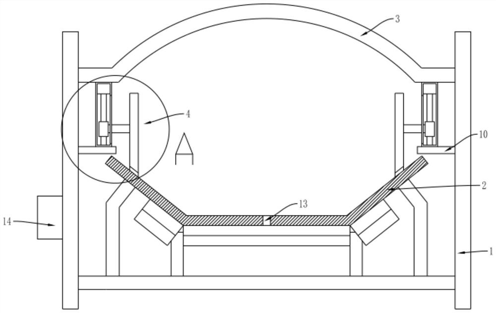 Automatic lifting guide chute device