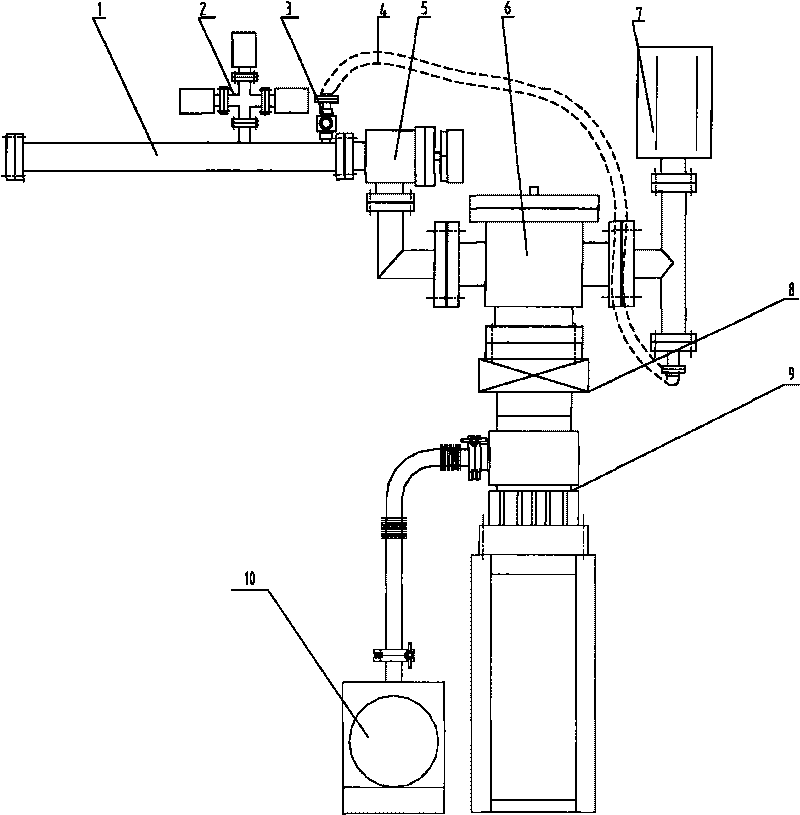 Metal system for testing outgassing property of low-temperature material