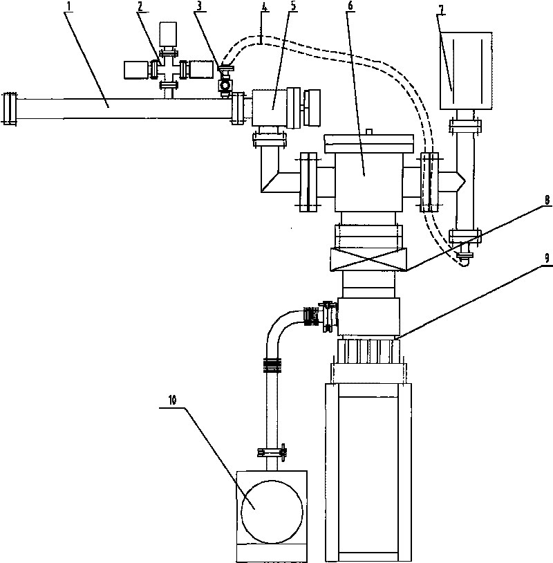 Metal system for testing outgassing property of low-temperature material