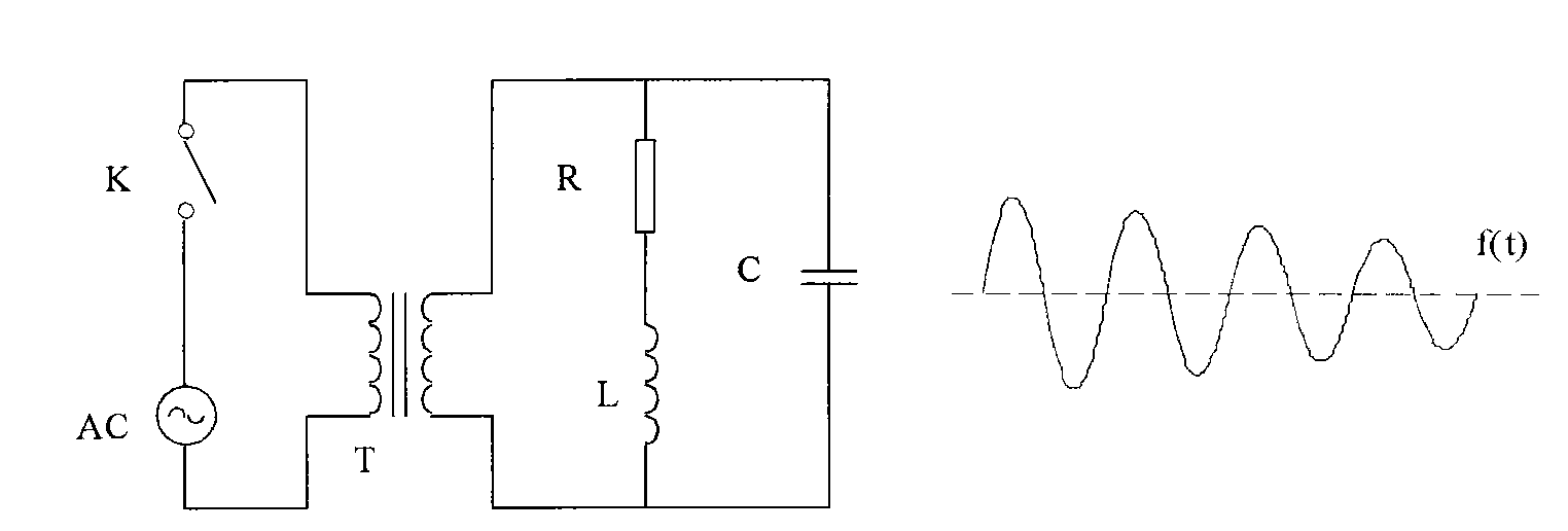 Parallel resonance oscillation wave generation device