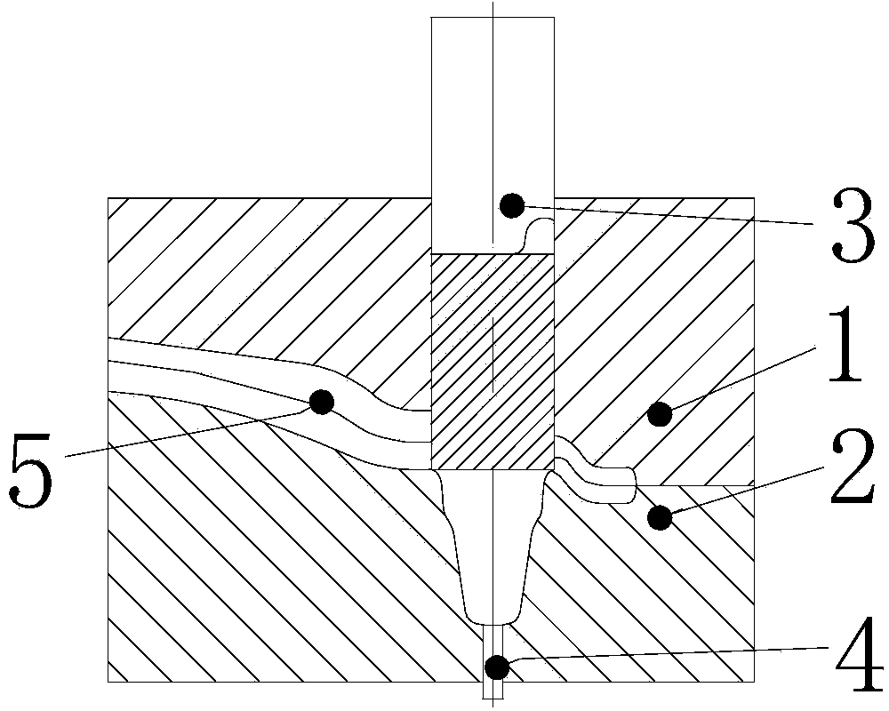 Semi-closed type extrusion forging process with supporting shaft knuckle