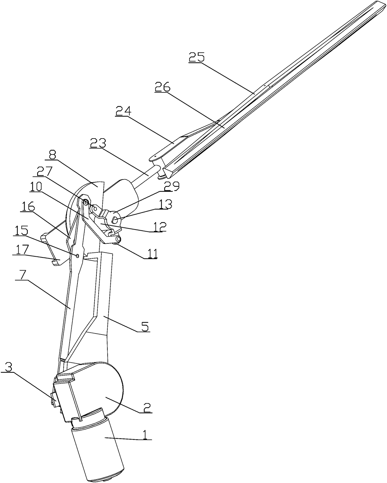 Retractable windscreen wiper and operating method thereof