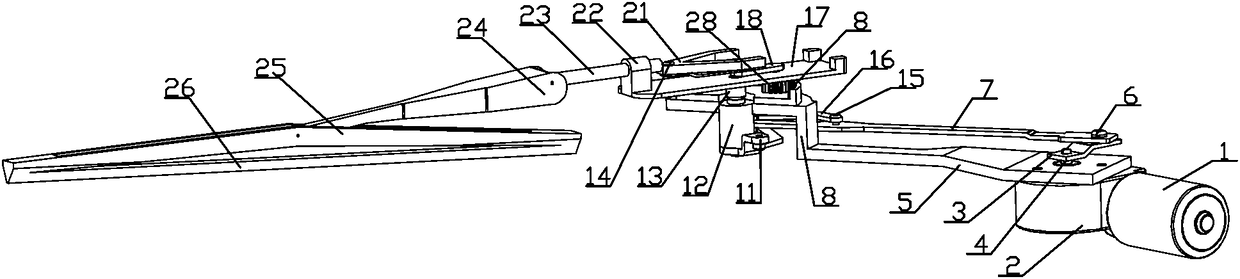 Retractable windscreen wiper and operating method thereof