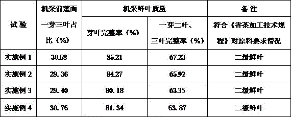 Mechanical picking method of fresh fragrant tea leaf raw material in high-slope tea garden