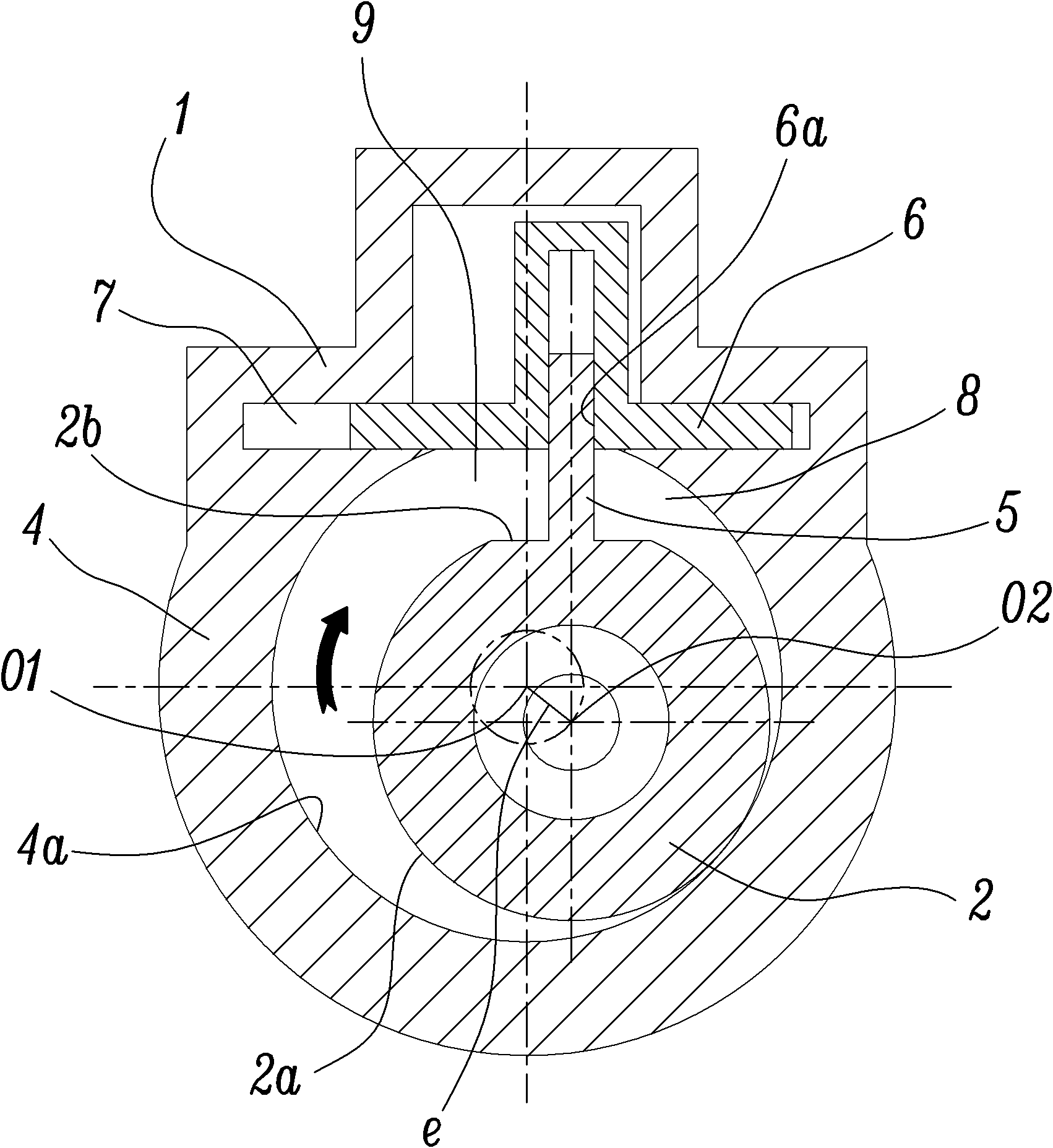 Parallel move rotor type capacity-varied device