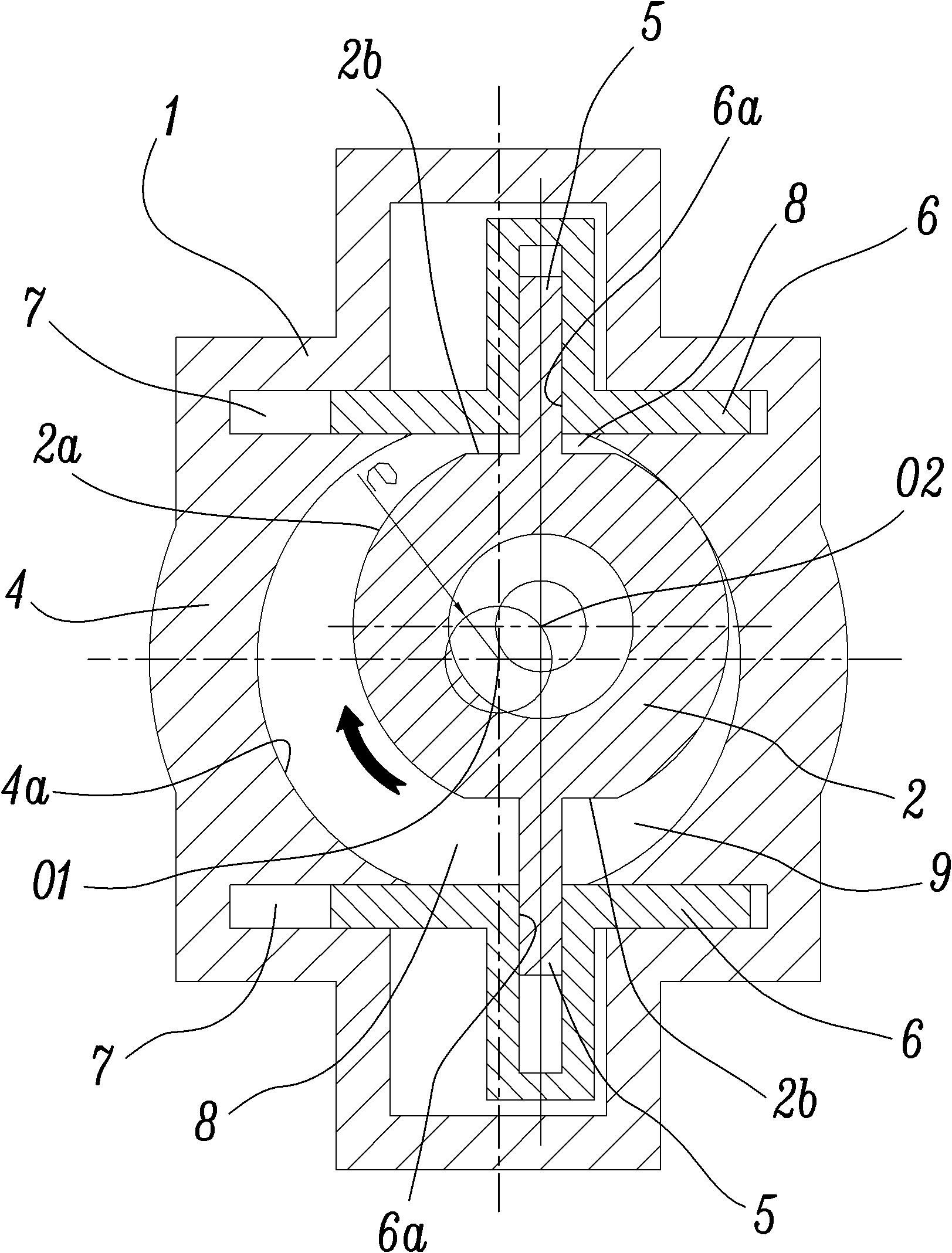 Parallel move rotor type capacity-varied device