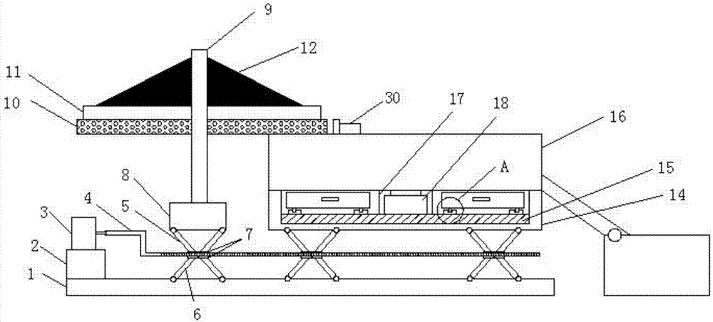 Dust removal device for shoe factory