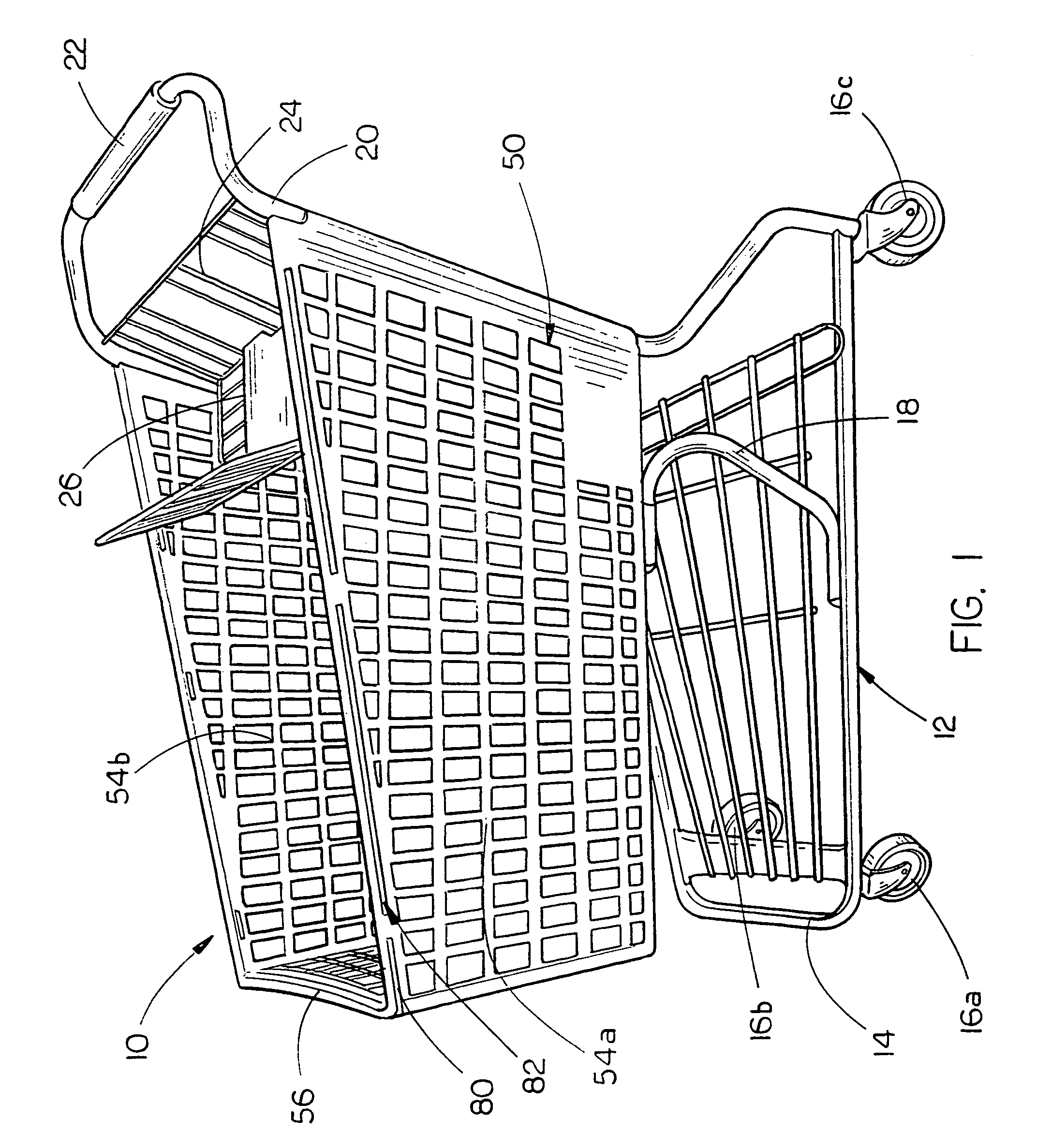 Plastic basket shopping cart