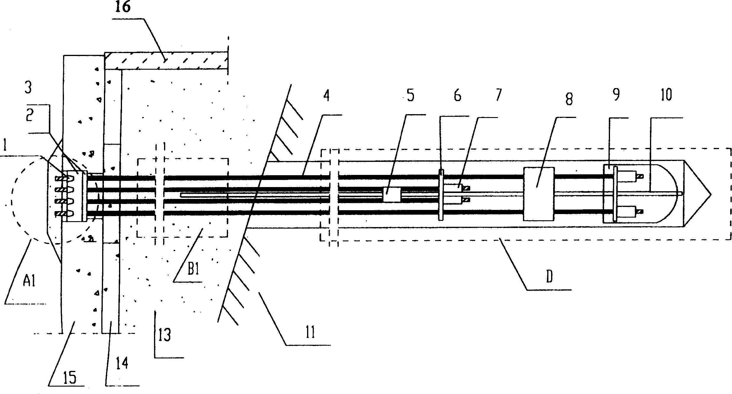 Pile plate anchoring rope and construction method for reinforcing side slope of backfilled roadbed supported by said anchoring rope