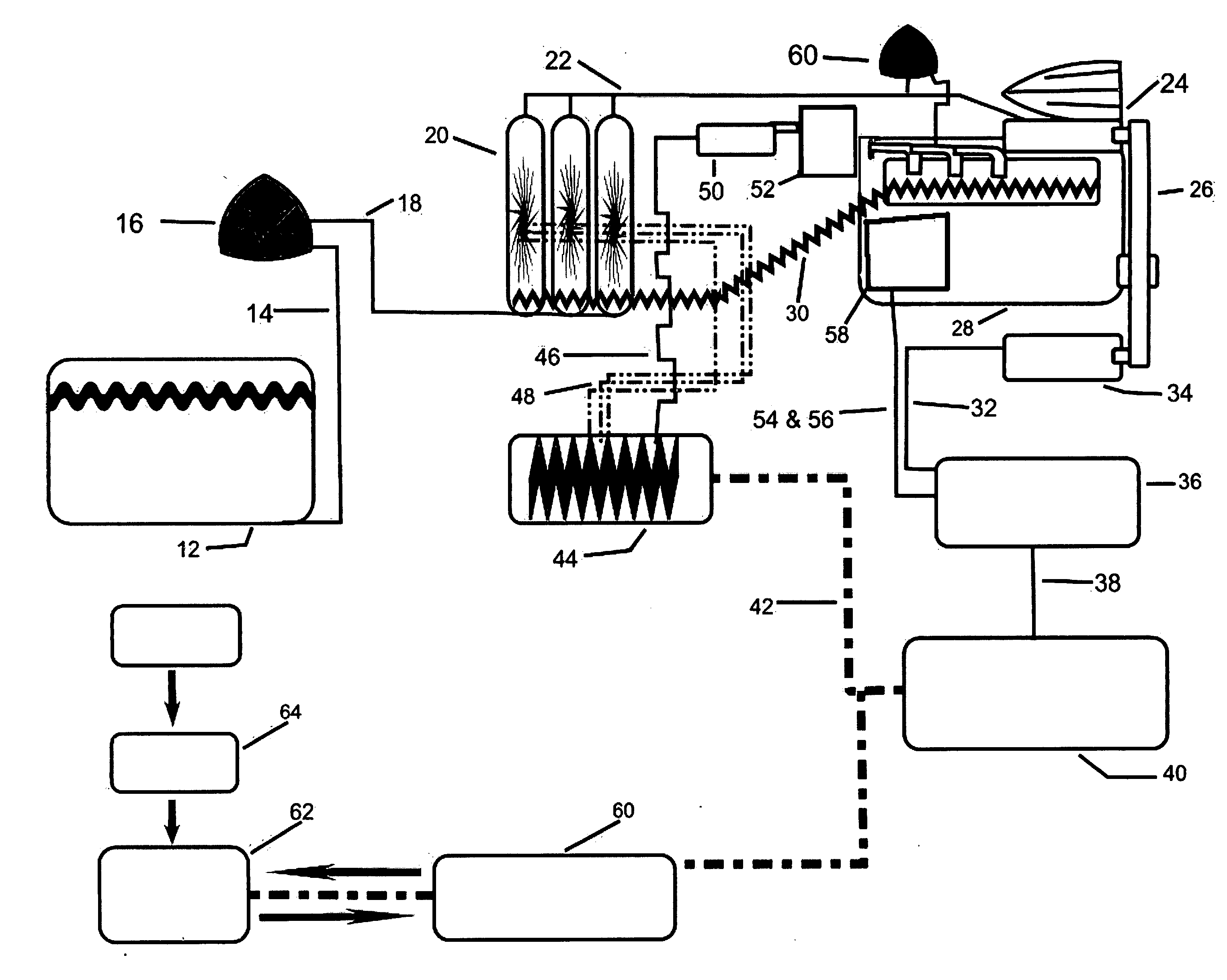 On demand system for using water (HHO) as a sole fuel