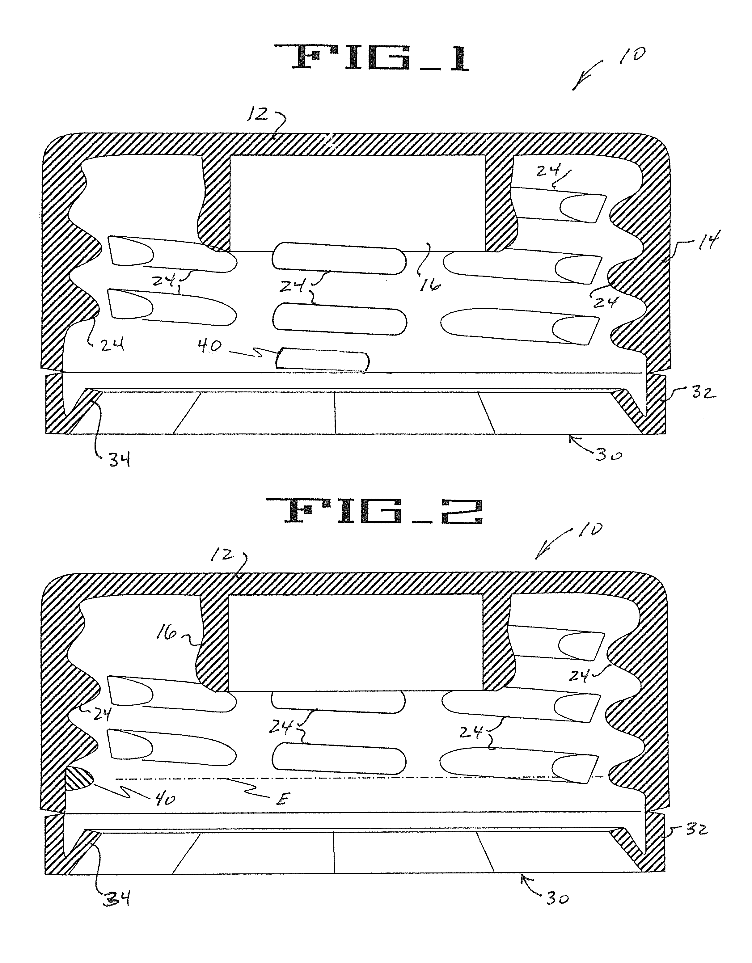 Closure with application guide