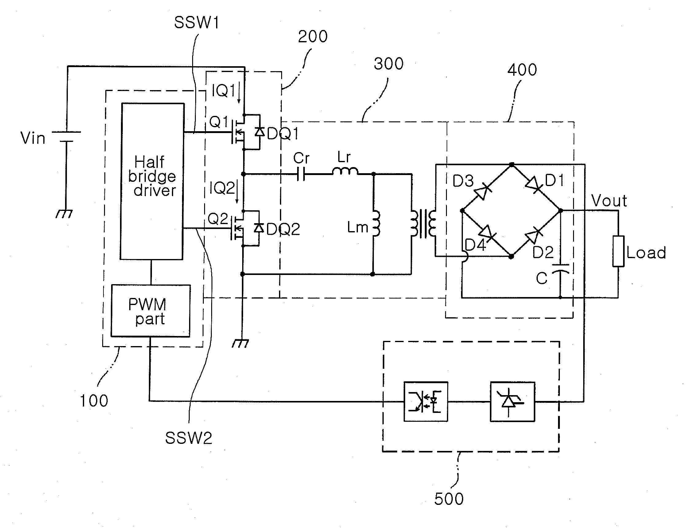 High efficiency half-bridge dc/dc convertor