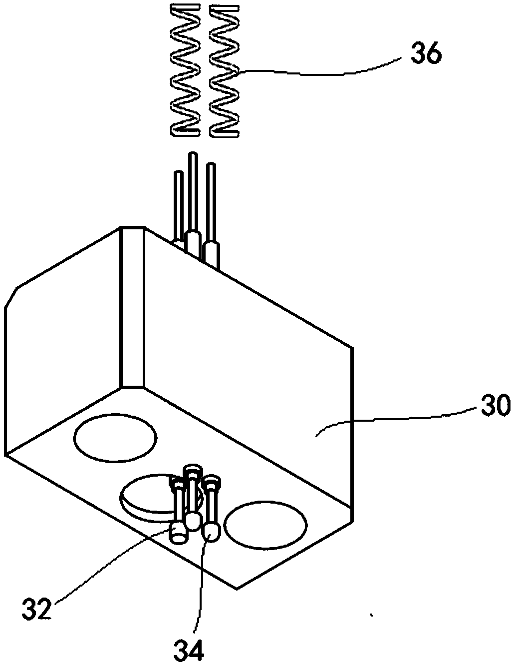 Telephone receiver acoustic testing device and telephone receiver acoustic testing system