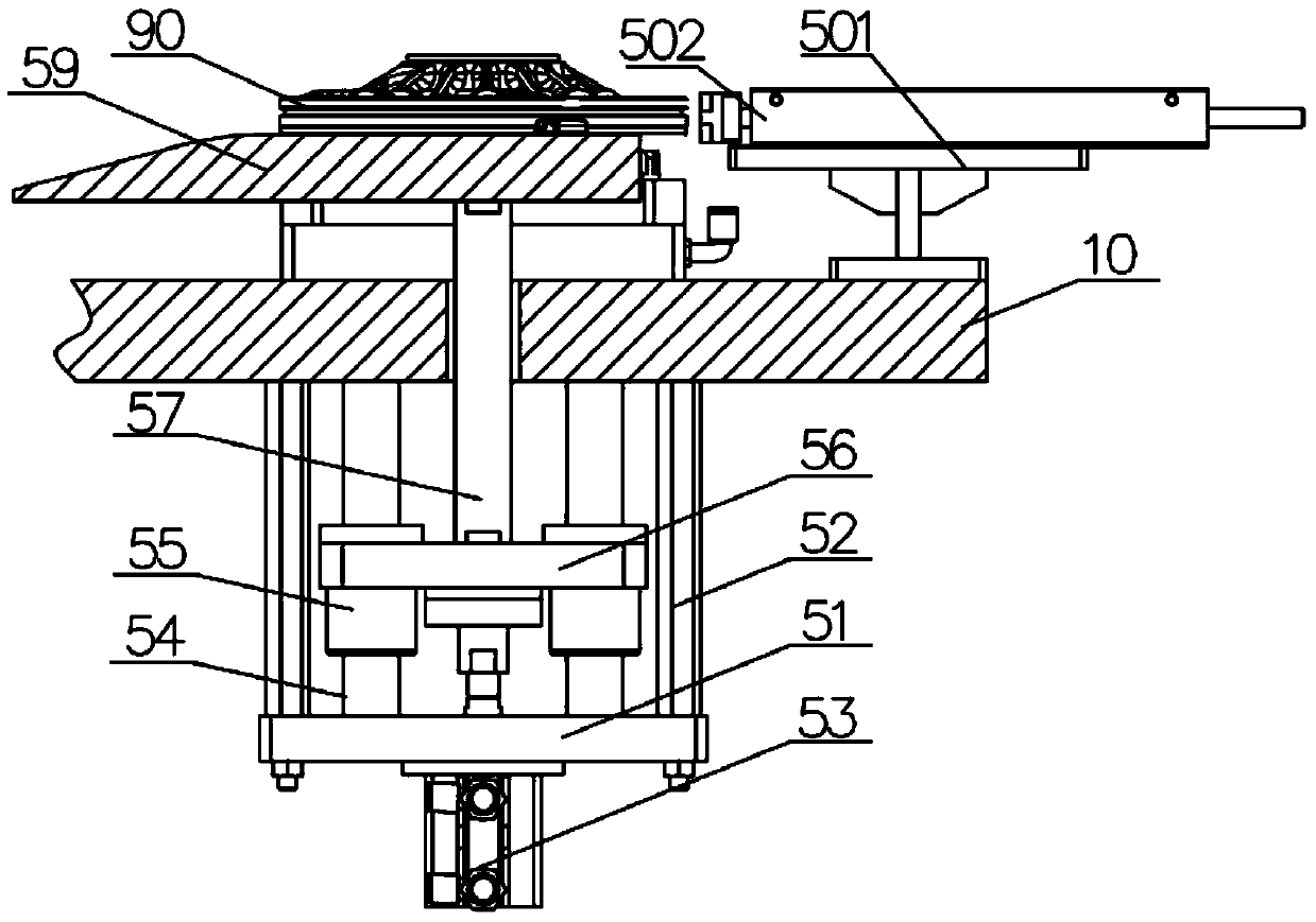 Automatic material discharging mechanism of bush press-in machine