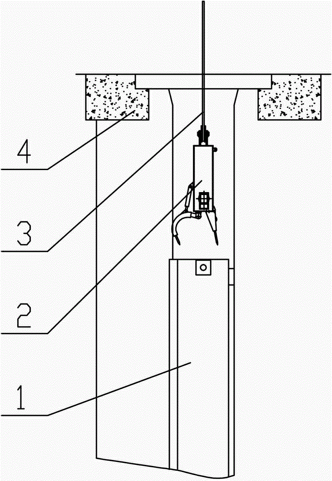 Method for removing dirt on surface of trash rack in narrow trash rack hole