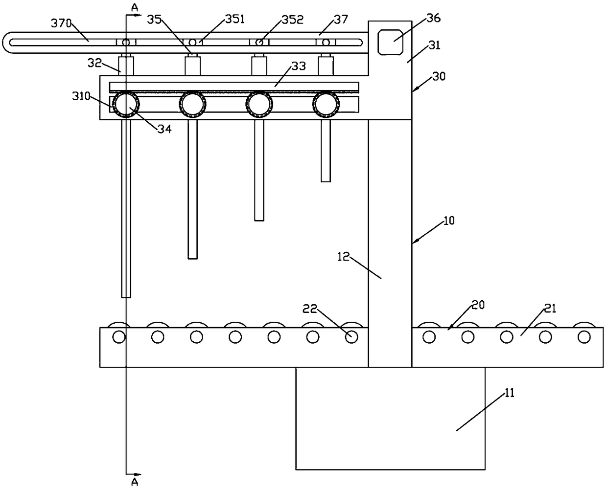 Paper box packing machine driven by swing rods