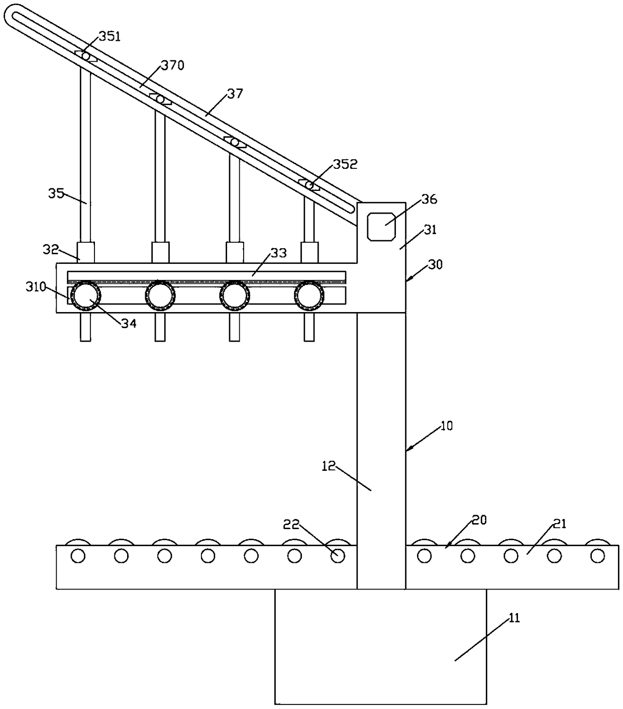 Paper box packing machine driven by swing rods