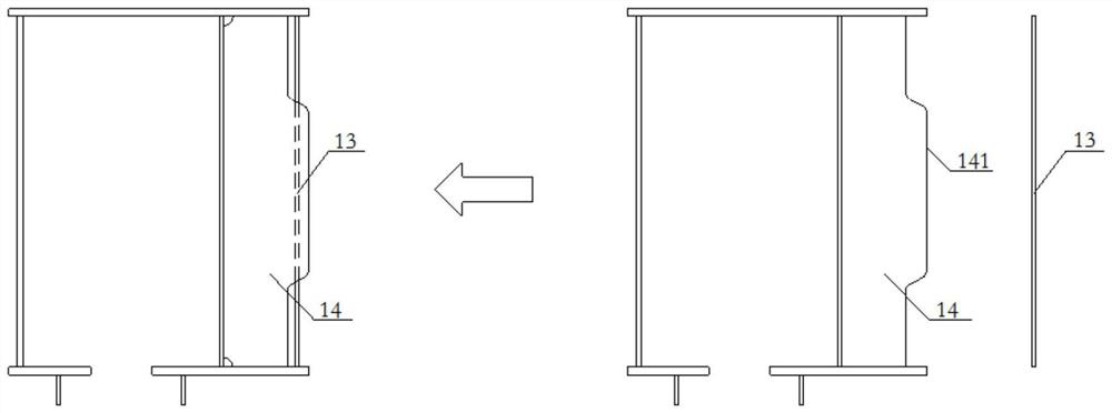 Track beam for suspension type monorail traffic and suspension type monorail traffic bridge