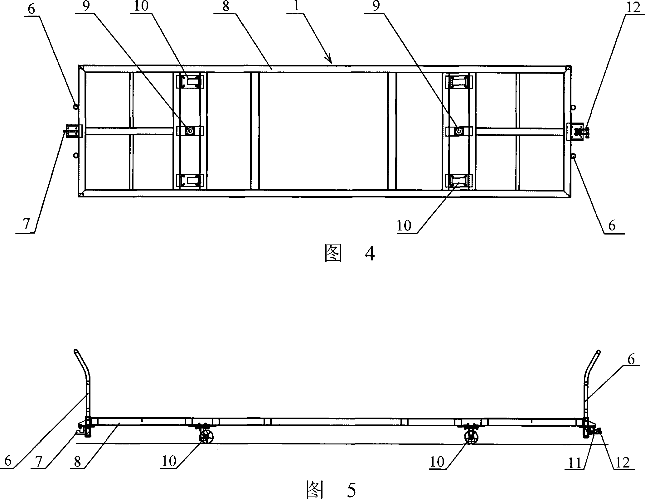 Unitization bogie chain side-pulling delivery system