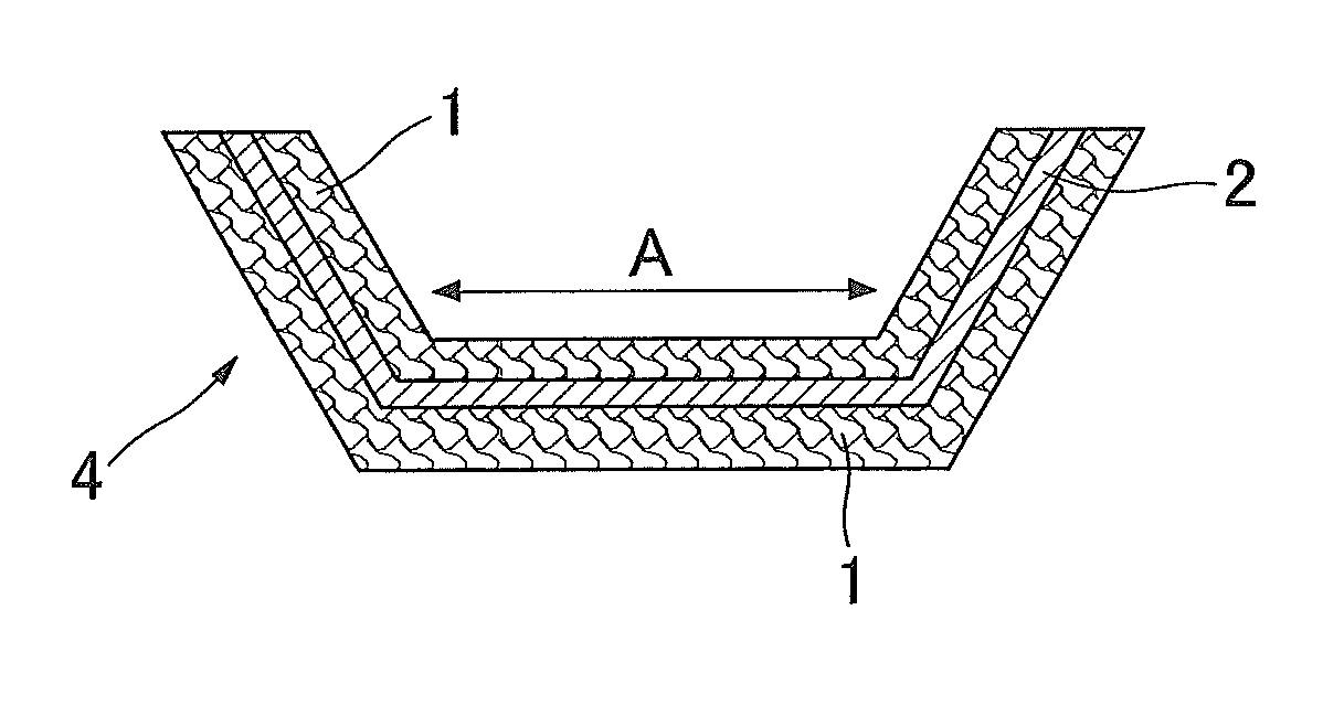 Sound-insulating laminated structure and method for the production thereof