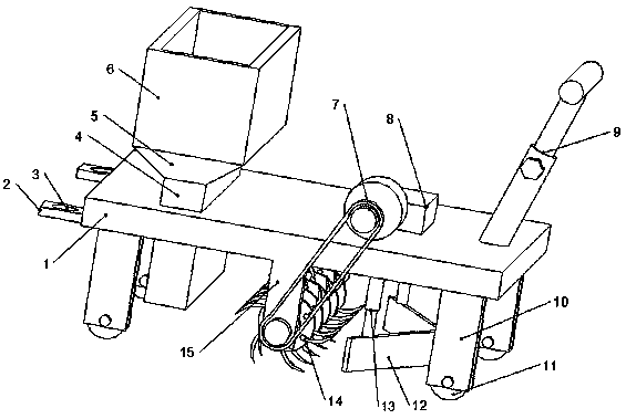 Organic fertilizer fertilizing device for wheat rotary tillage fertilization