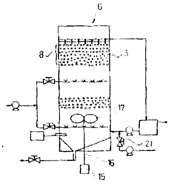 Up-flow bio-filtration processing device using EPE filter material and processing method thereof