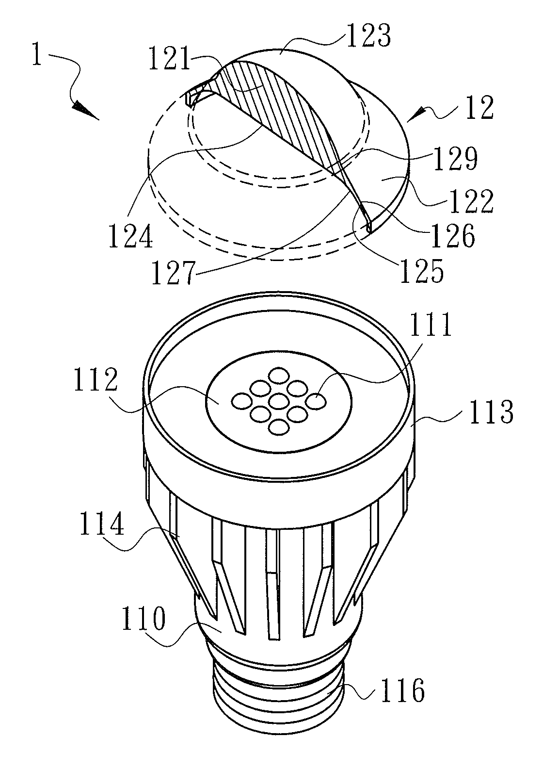 Light-Transmissive Shell Capable Of Intensifying Illuminant And Wide-Angle Light Transmission