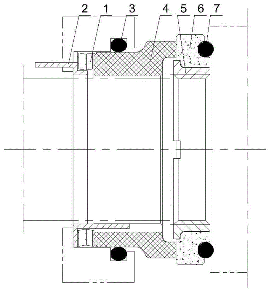 Mechanical sealing device for sanitary pump